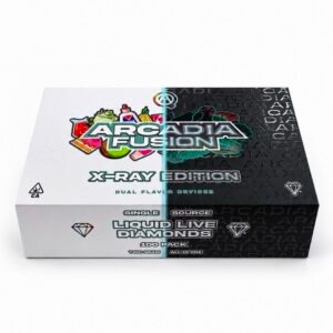 Arcadia X Ray Edition – 2 Gram is een vooraf gevulde cannabis-vape met een aangegeven capaciteit van 2 gram. Het product heeft een compact, geïntegreerd ontwerp met onderdelen zoals een extractreservoir, verwarmingselement en batterij. De exacte cannabinoïdepotentie, ingrediënten, extractsoort, smaak en technische specificaties kunnen per uitvoering of batch verschillen en moeten worden gecontroleerd op de originele verpakking.